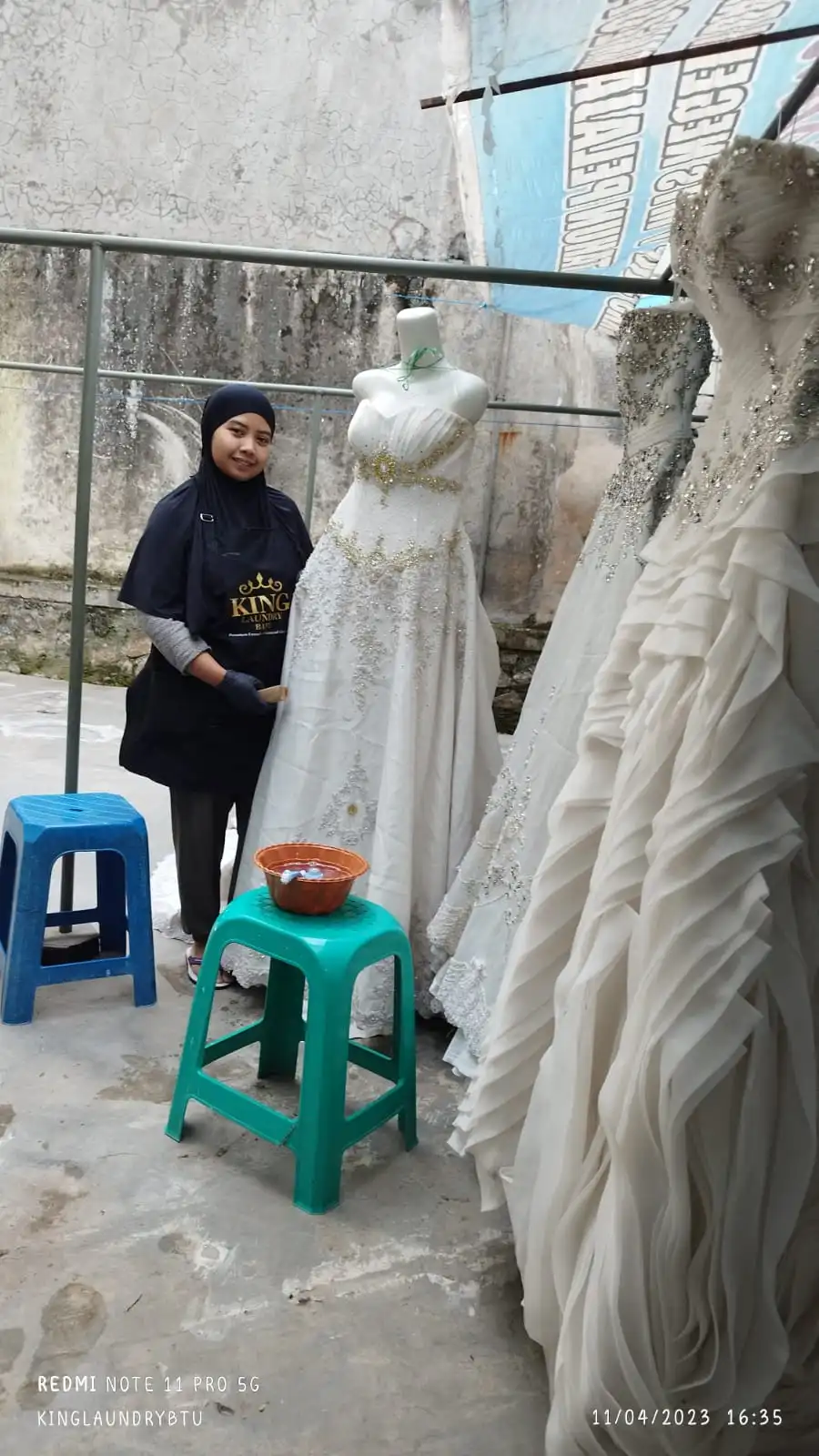 cuci express batu - laundry gaun pengantin premium